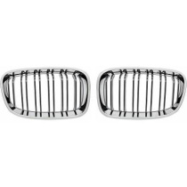 BMW 1-Serie F20 11-15 Dubbelribbad Krom/Svart Sportgrill / Njurar Performance-Look DIEDERICHS